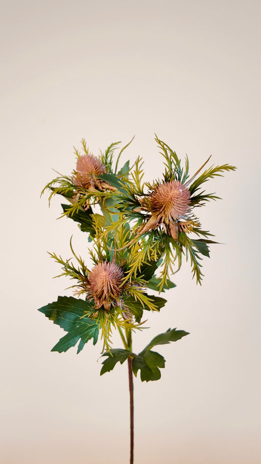 Thistle Flower Real Touch Stem